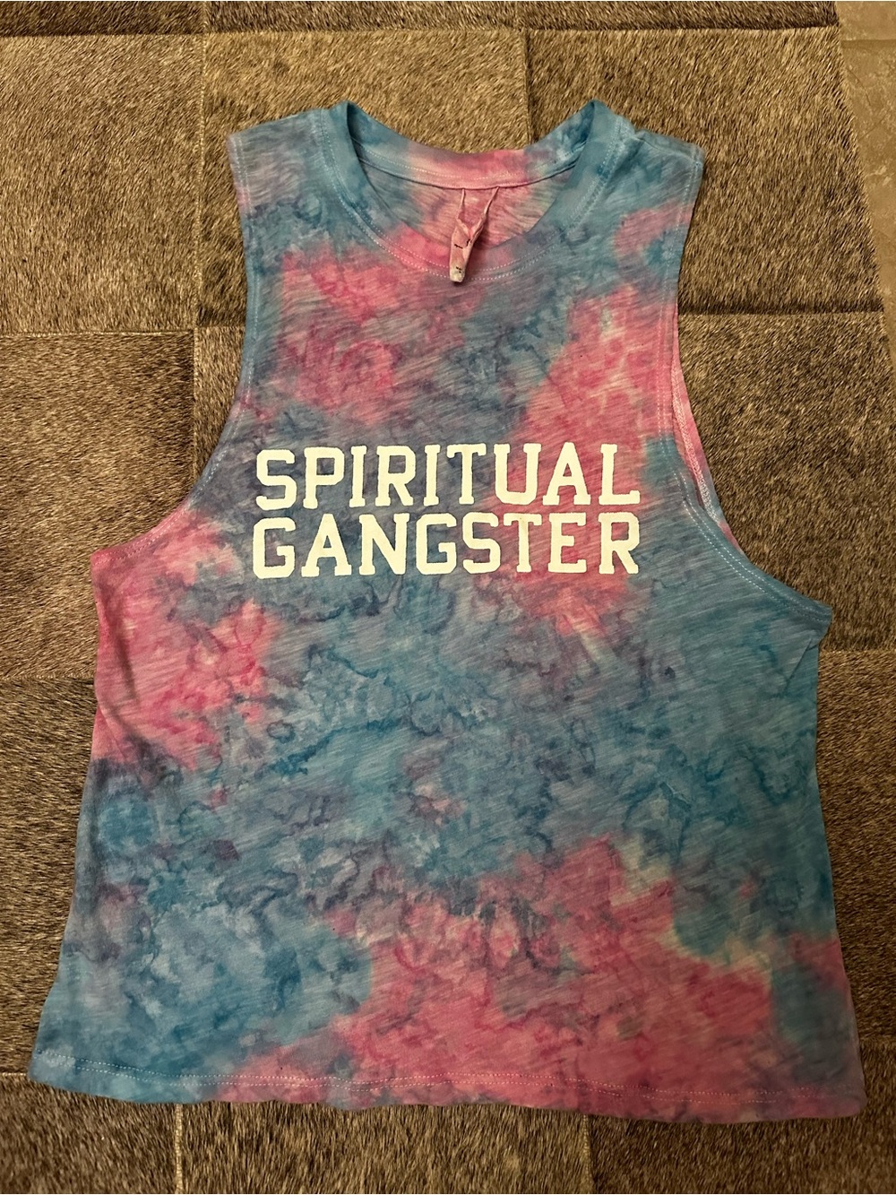 Spiritual Gangster Women’s Cropped Tie Dye Tank Top